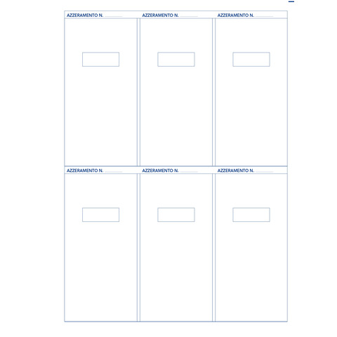 Cartellina registro azzeramenti giornalieri 31x24,5 cm O.C.L. 13 fogli - 1206